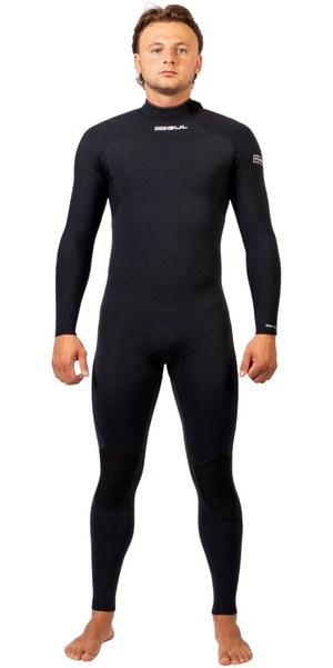 2026 Gul Mens Yulex Flexor 3/2mm Back Zip Wetsuit FX1216-BKBK - Black